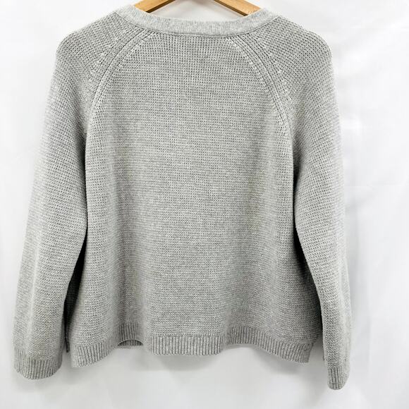 J. Crew gray knit structured cardigan sweater - Picture 6 of 6